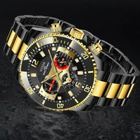 luxury men quartz wrist watch fashion calendar date stainless steel watch business male luminous watches gift relogio masculino