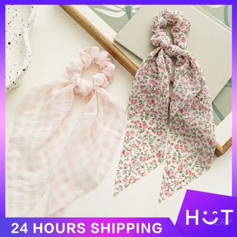 Женская резинка для волос с цветочным рисунком модная яркая