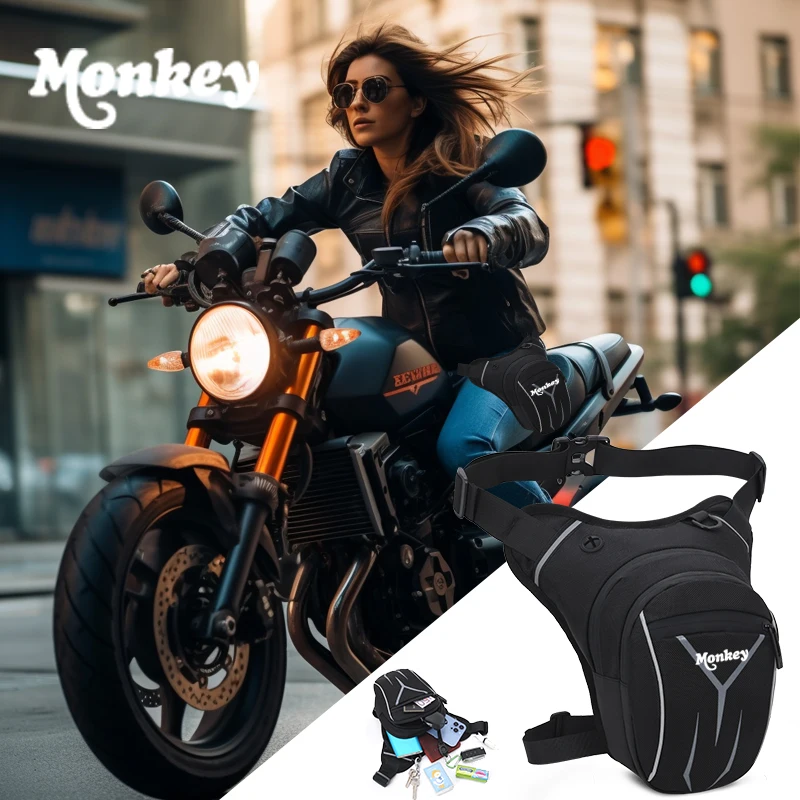 

Monkey Logo For Honda Z-125 Z125 Z 125 Motorcycle Waterproof Drop Waist Leg Bag Thigh Belt Hip Bum Military Tactical Travel