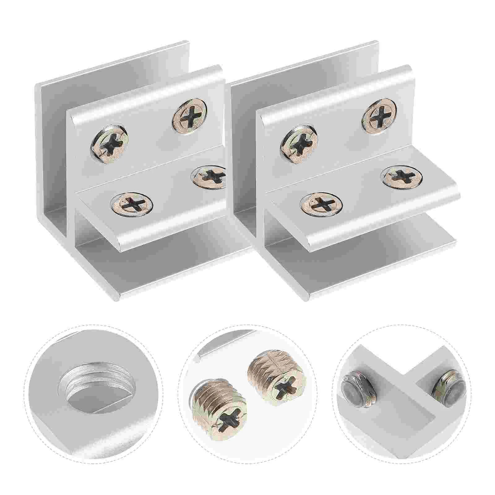 

2 Pcs Adjustable Shelving Glass Panel Holder Bracket Panel U Clamp Panel Fixed Clamp Shelf Bracket Clamp 90 Degree Glass Clamp