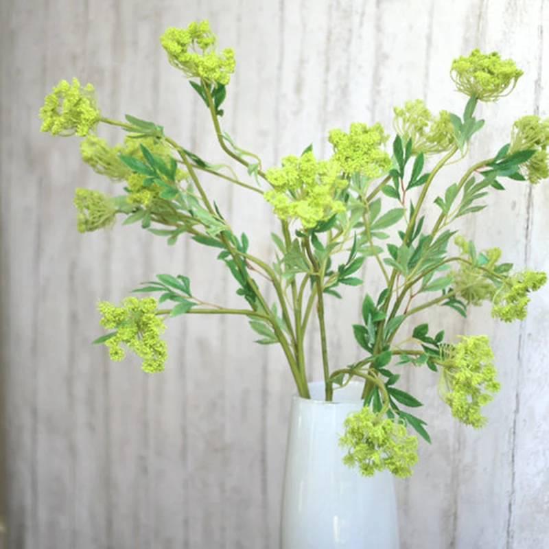 

3pcs ARTIFICIAL QUEEN ANNE'S Beautiful Artificial Winter Jasmine Branch with Yellow Flowers Home Decoration Osmanthus Flower