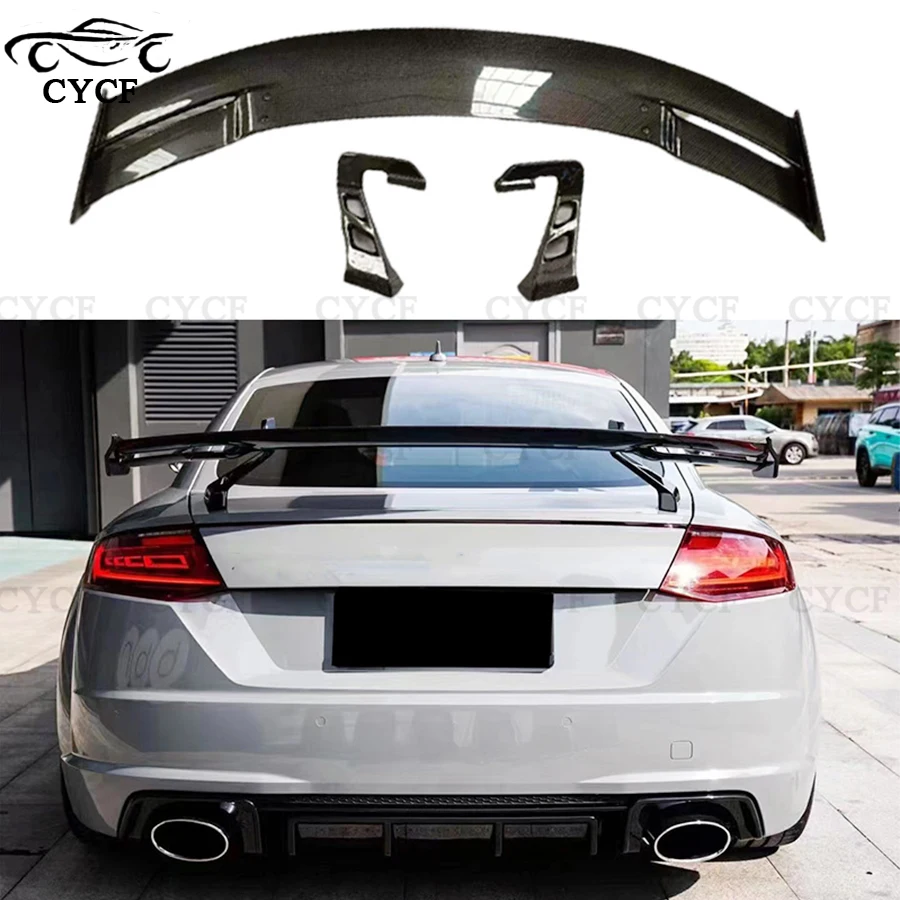 Для Audi TT RS Стиль Высокое качество Углеродное волокно Задний спойлер Утконос