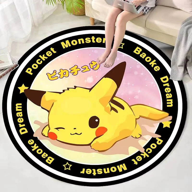 Нескользящий мультяшный коврик в стиле аниме с покемонами