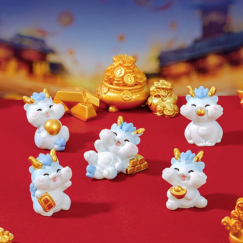 

2024 New Year Micro Landscape Cute Dragon Handicraft China-Chic Figurine Handmade Chinese Zodiac Dragon Year Desktop Decor