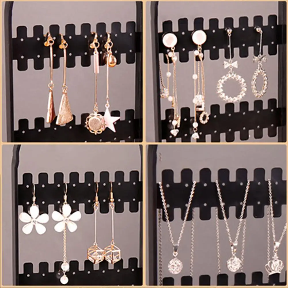 

Jewelry Storage Box Earrings Display Stand Bracelet Necklace Organizer Foldable Portable Plastic Box