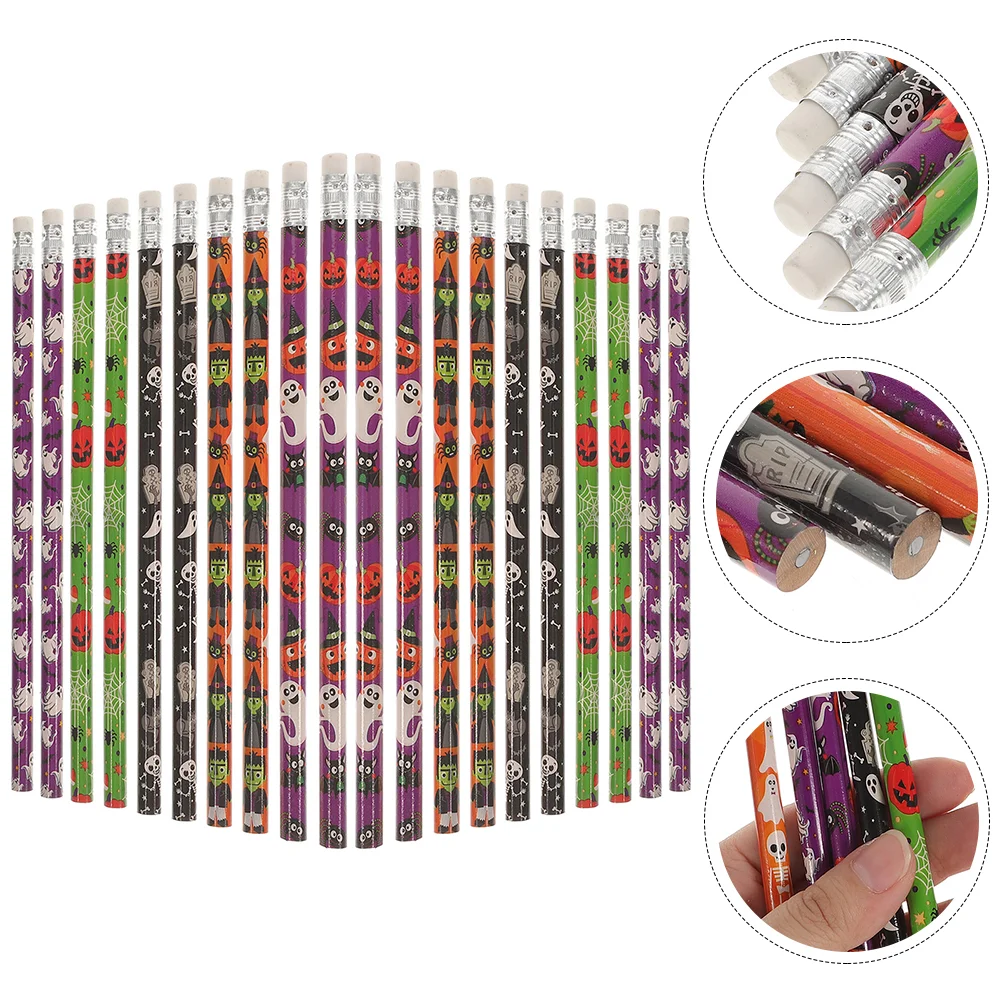 S Halloween Eraser Themed Kids Writing Basswood School Drawing Student