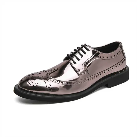 Мужские коричневые туфли на шнуровке с круглым носком, строгие туфли, классические кроссовки для игры в теннис, мужские спортивные кроссовки в стиле тени