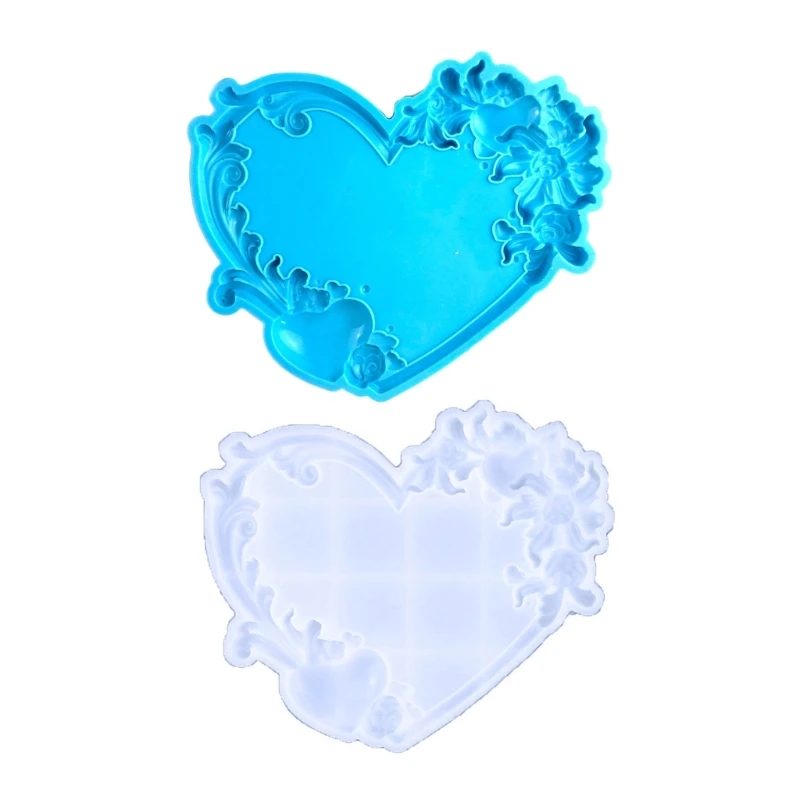 

Силиконовые формы для фоторамки HXBA, силиконовые формы для эпоксидной смолы, в форме сердца, цветка, для рабочего стола
