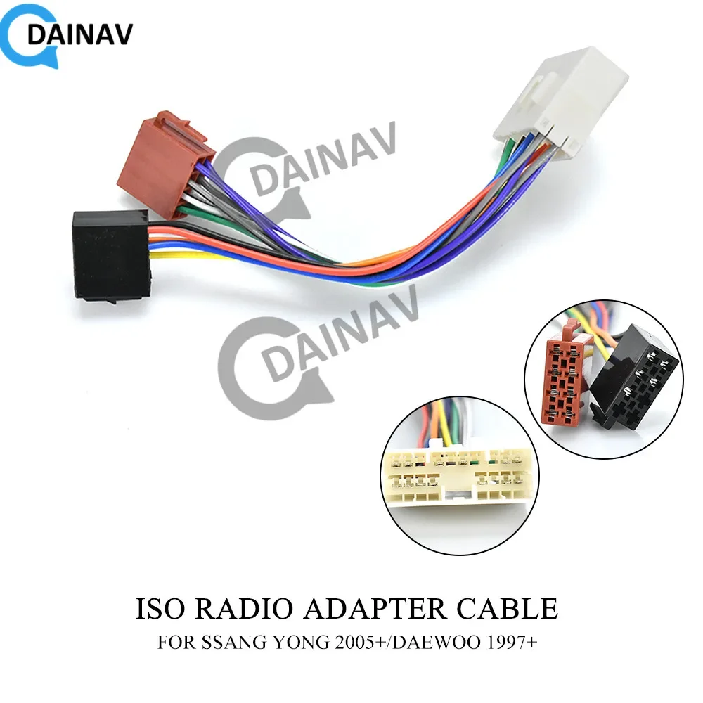 

12-005 ISO радиоадаптер кабель для SSANG YONG 2005 +/DAEWOO 1997 +