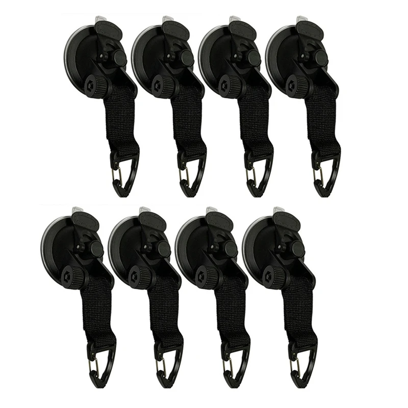 

8Pcs Suction Cup Anchor Fix Hook Tie Down, Camping Tarp As Car Side Awning, Tent Fix Hook Accessories
