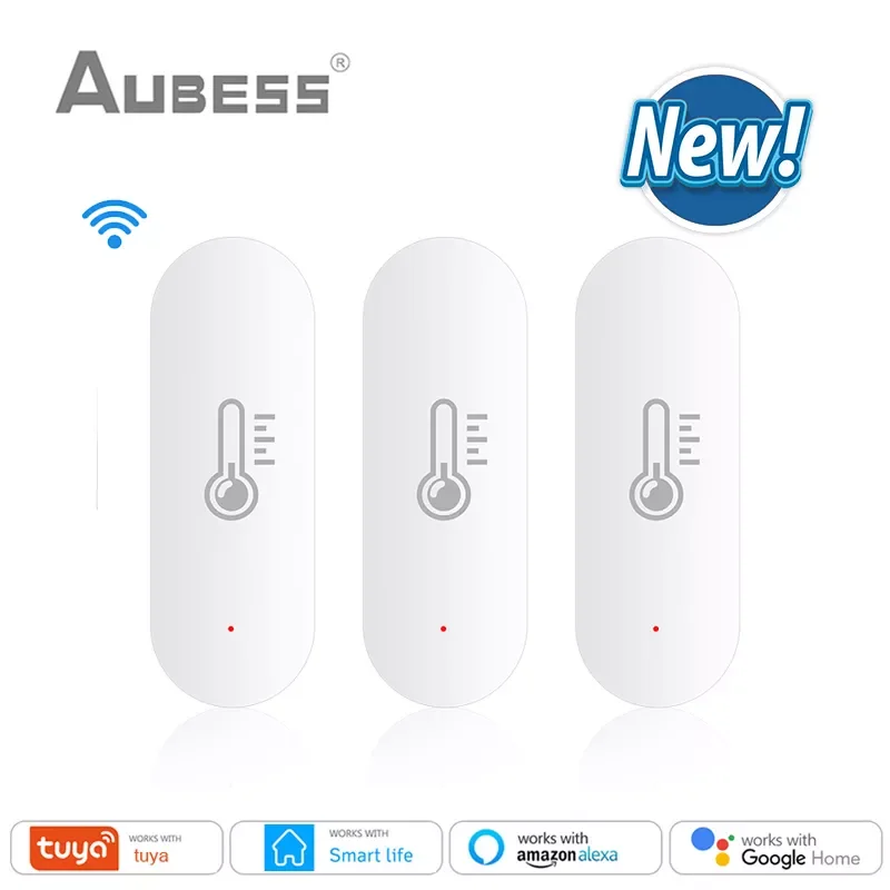 

Tuya WiFi Temperature Humidity Sensor Smart Home Meter Indoor Hygrometer Thermometer Via Alexa Google Assistant Smart Life App