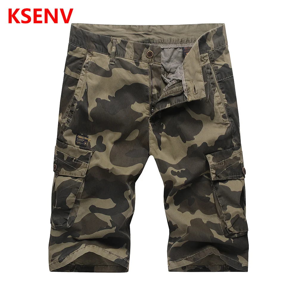 

Cool Camouflage Summer Hot Sale Cotton Casual Men Short Pants Male Clothing Comfortable Camo Knee Length Shorts
