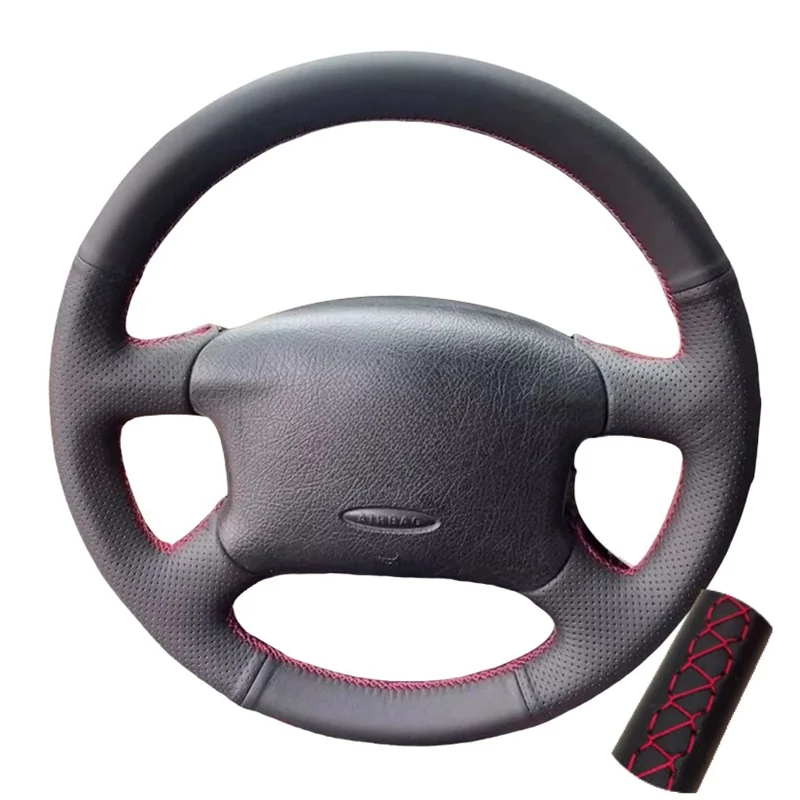 

Мягкий Перфорированный Кожаный Чехол На Руль Для VW Golf 4 MK4 1998-2004 Passat B5 1996-2005, Кожаная Отделка Ручной Работы