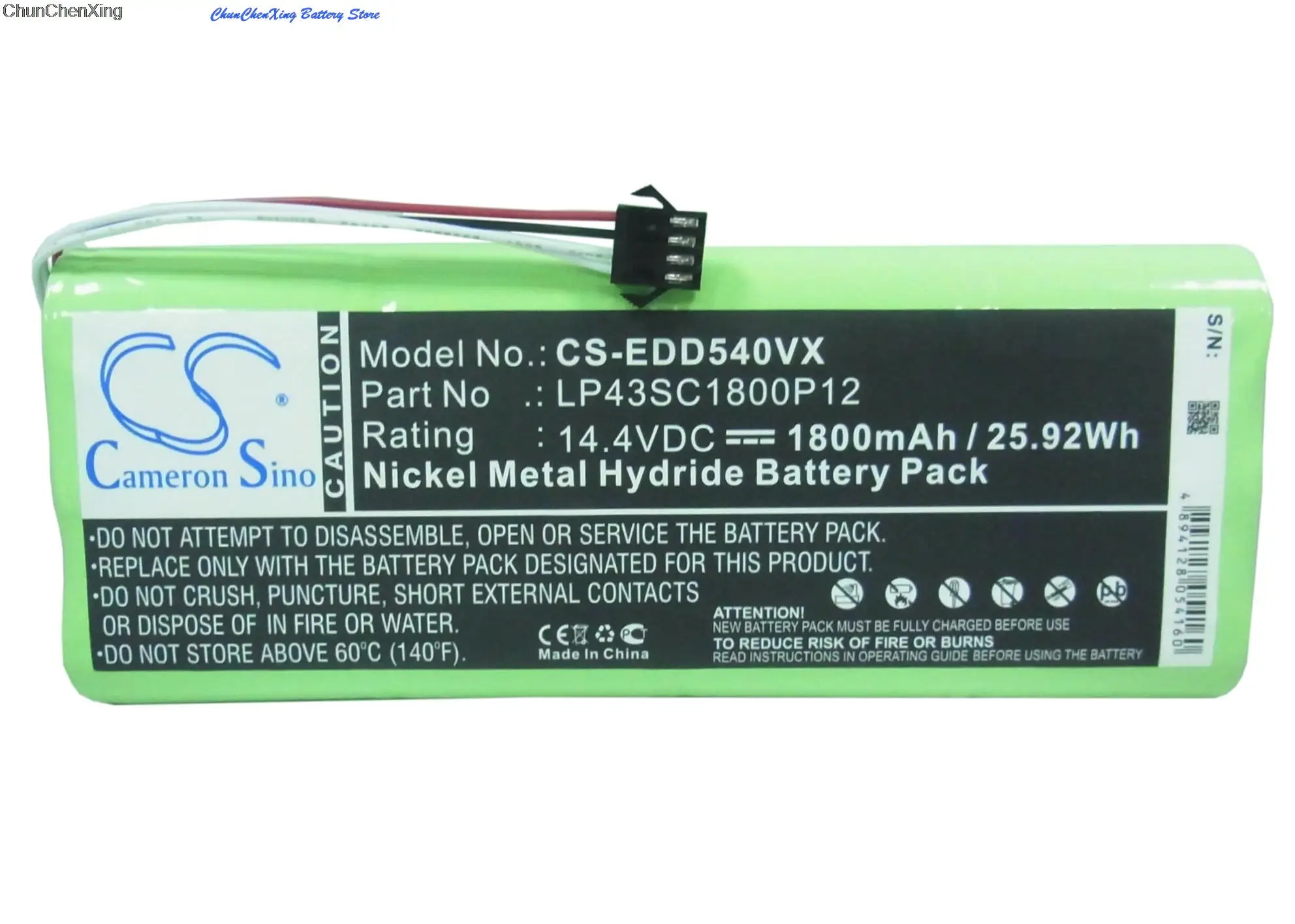 

Cameron Sino 1800mAh Battery LP43SC1800P12 for Ecovacs Deebot D523, D540, D550, D560, D570, D580