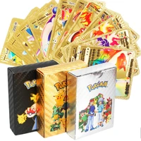 new 55pcs pokemon cards gold silver vmax gx card charizard pikachu rare collection battle trainer anime card box child toys gift