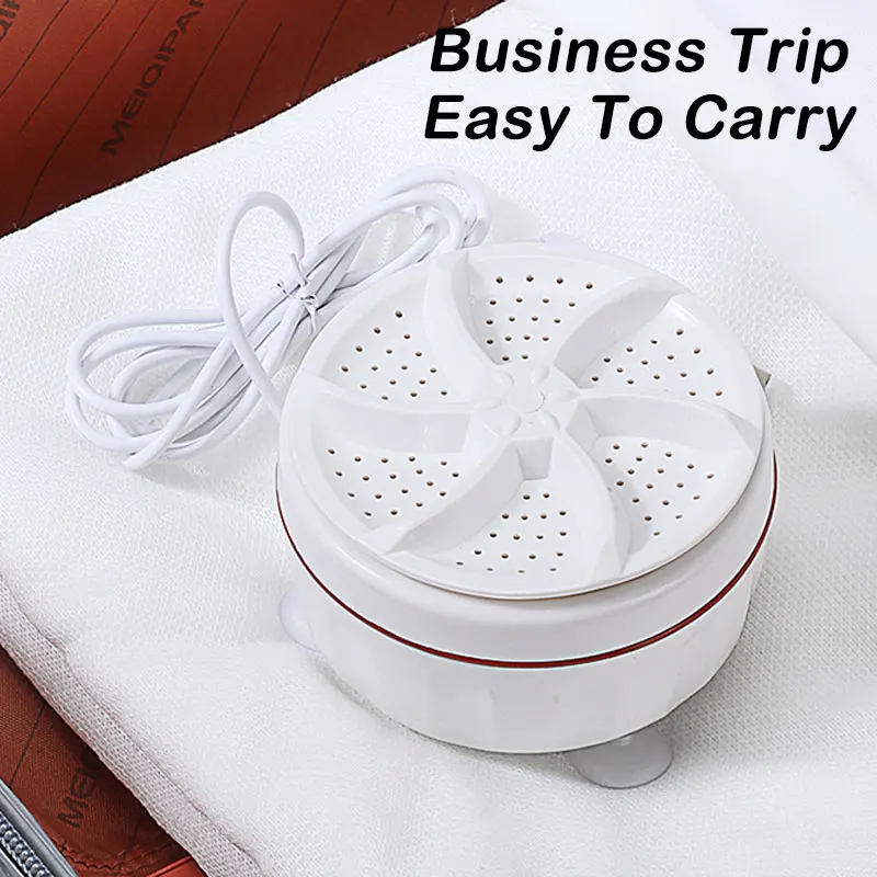 

Mini Washing Machine USB Two-way Rotating Turbine Mini Portable Washing Machine For Sock Underwear For Travel Home Business Trip