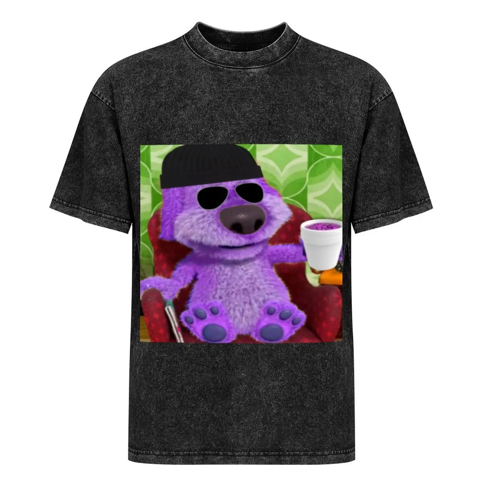 Фиолетовая футболка Talking Ben Drinks lean update футболки с рисунком мужские в стиле аниме