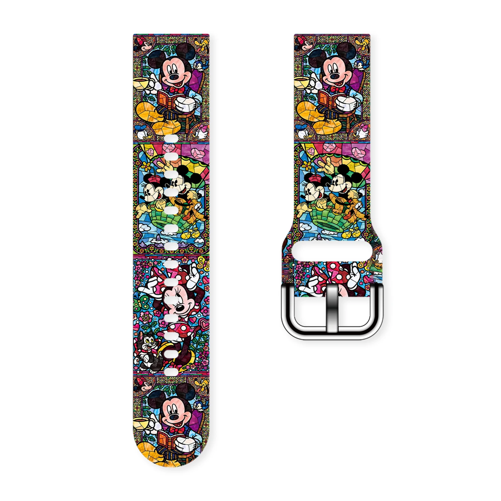 Фото Ремешки для часов с принтом Magic Mickey, 20 мм, для Samsung Galaxy 7/6/5/4, 40 мм, 44 мм, сменные браслеты для часов Xiaomi Amazfit №1