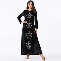 dubai velvet muslim dress women maxi kimono kaftan jubah long robe abaya hijab dresses islamic clothing turkey arabic dress