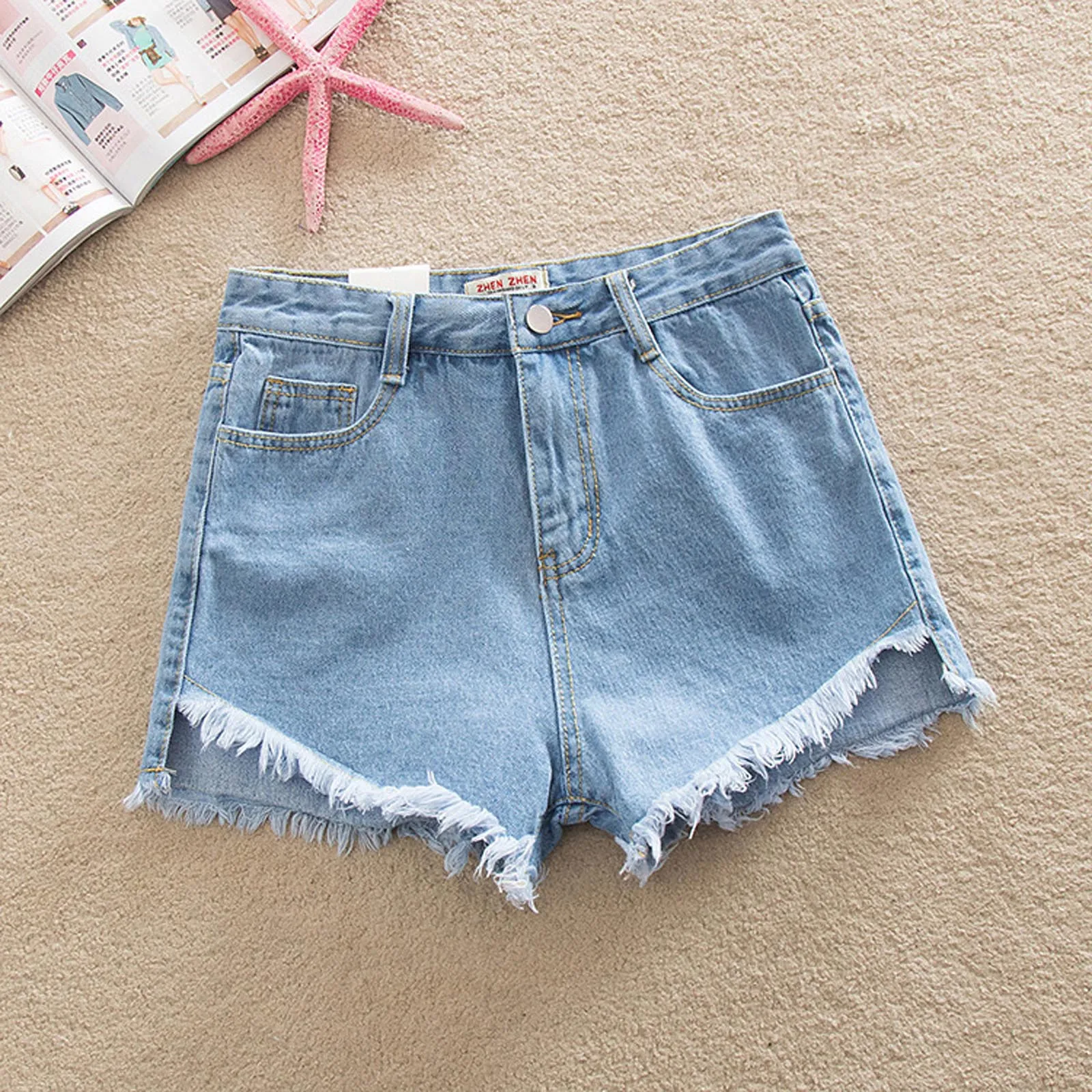 

Light Blue Denim Shorts Women Sexy Streetwear Hot Lady Short Jeans Pants Y2k Clothes