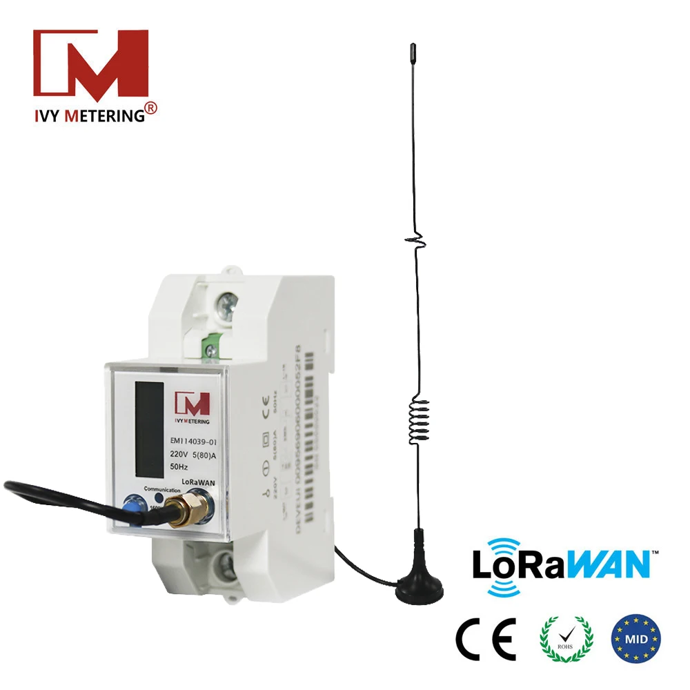 

EM114039-01 Lora Smart Power Lorawan Energy Meter Single Phase and 3-Phase EU868MHz