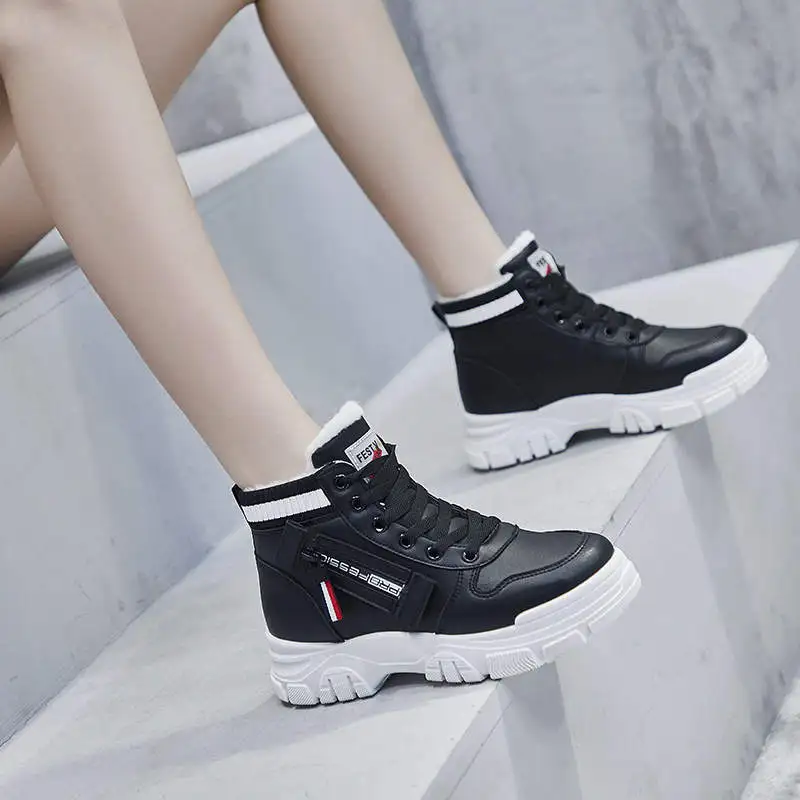 

Stocking Platform Sports Shoes Woman Shock Absorbing Breathable Sneakers Women Sport Sneakers Black Running Shoes Tennis 402D