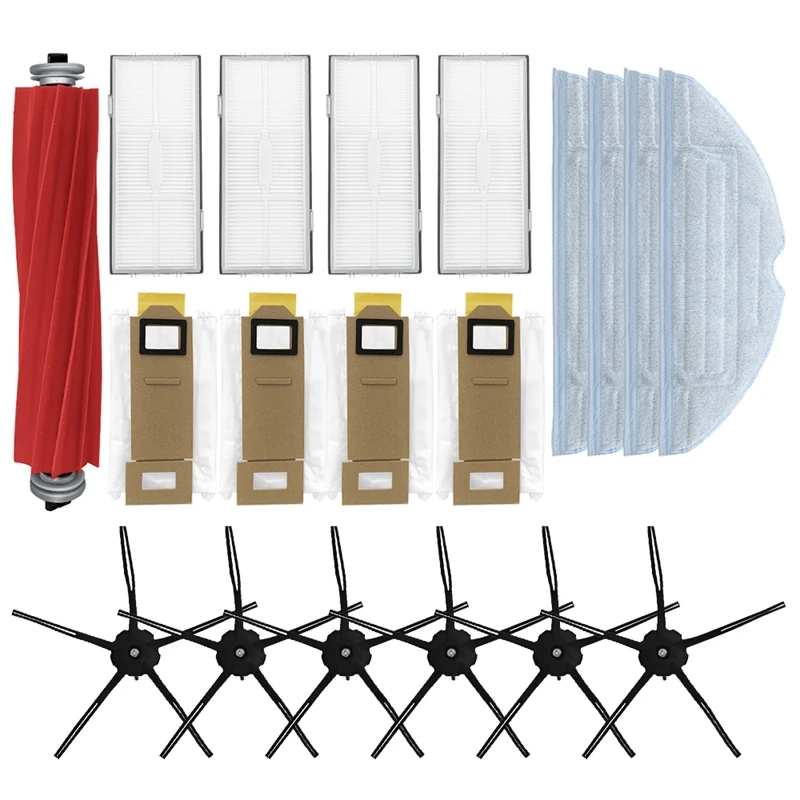 

Акция! Запчасти для пылесоса Xiaomi Roborock S7 T7S Plus, основная щетка, Hepa фильтр, Швабра, ткань, мешок для пыли, боковая щетка