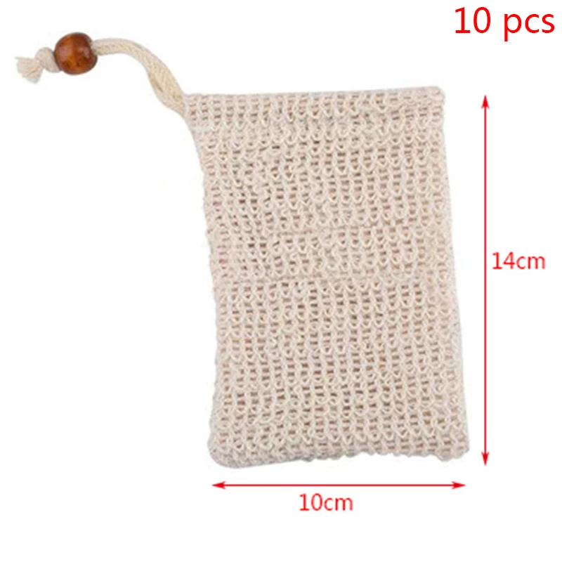10 шт./компл. отшелушивающий мешочек для мыла из натурального сизаля продления