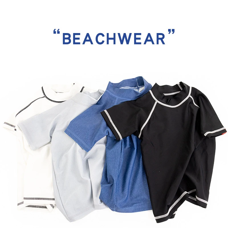 UPF50 Children's Swimsuit Swimming Top T-Shirt Bathing Suit Kids Girls Boys Beach UV Protection Sun Shirts Baby Toddler Swimwear