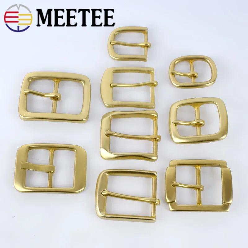 

Meetee 1 шт. 30/35/40mm Чистая латунь пряжки ремня Медь пряжкой ремень на голову для украшения джинсов Декор ремешок Застежка Изделия из кожи Аксессуары