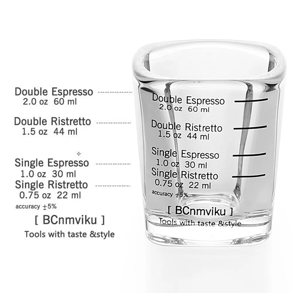 Leeseph мерный стакан для кофе со шкалой BCnmviku очки эспрессо жидкий тяжелый 60 мл 2