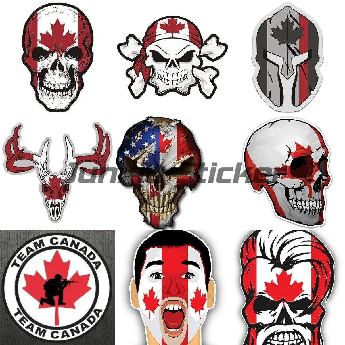 Флаг Канады череп канадская виниловая наклейка автомобиль ноутбук I-Pad