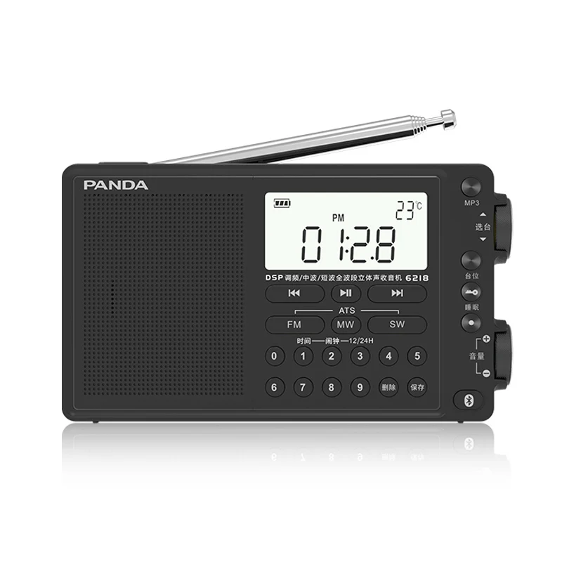 

PANDA 6218 Full-band Radio FM/MW/SW Portable Bluetooth Speaker Semiconductor High-sensitivity Multi-function Broadcast TF Card