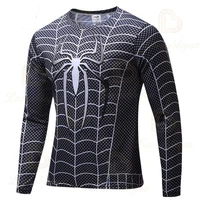 disney movie hero 3d digital summer hot fashion long sleeve black spider comfortable mens and womens sports t shirt