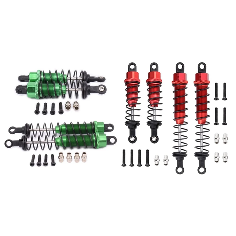 

2 набора, металлический масляный передний и задний амортизатор для 1/12 Wltoys 12428 12423 Rc Car-зеленый и красный