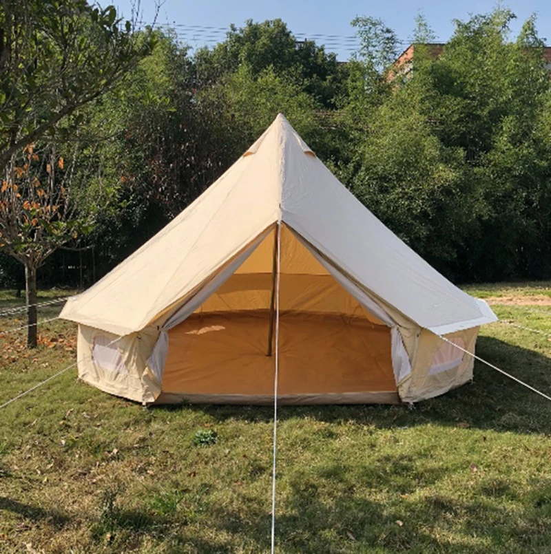 

Cover Sunshade Sun Shelter Glamping Holiday 4m Oxford Canvas Waterproof Camping Tents Umbrella Tente De Toit Garden Decoration