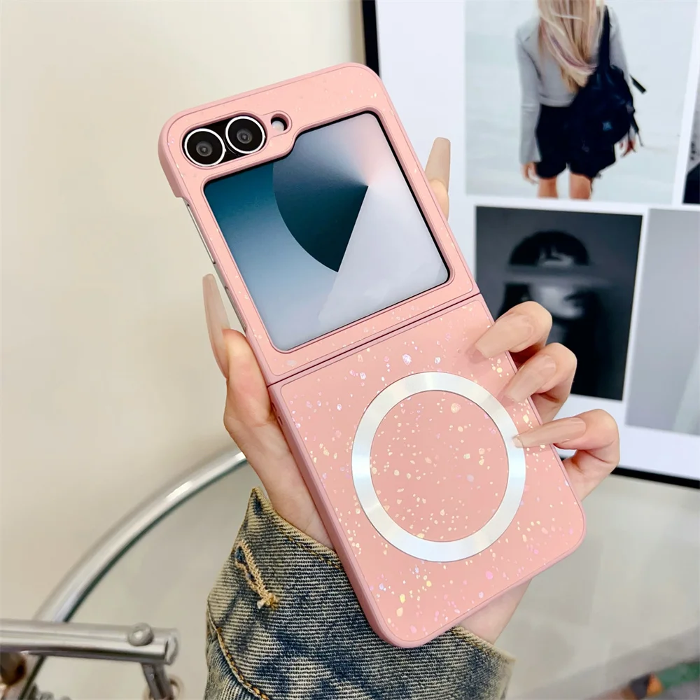 Роскошный красочный лазерный магнитный чехол в горошек для телефона Samsung Z Flip 6 5 4