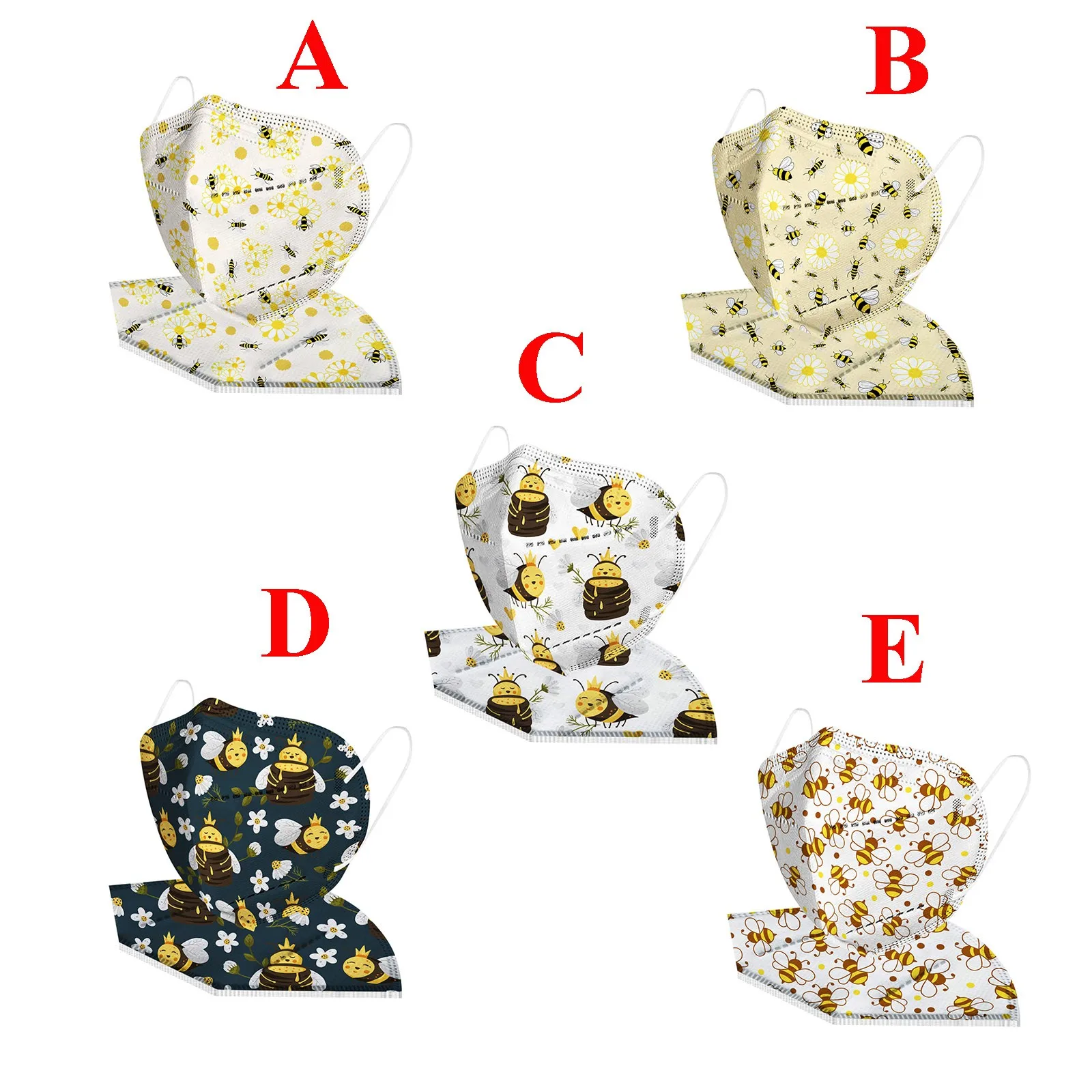5 шт. маски для взрослых с принтом пчелы |