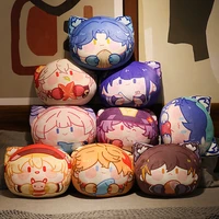 bandai 10cm genshin impact anime game slime pendant plush toys pillow cushion plush doll kawaii room decor gifts for childrens