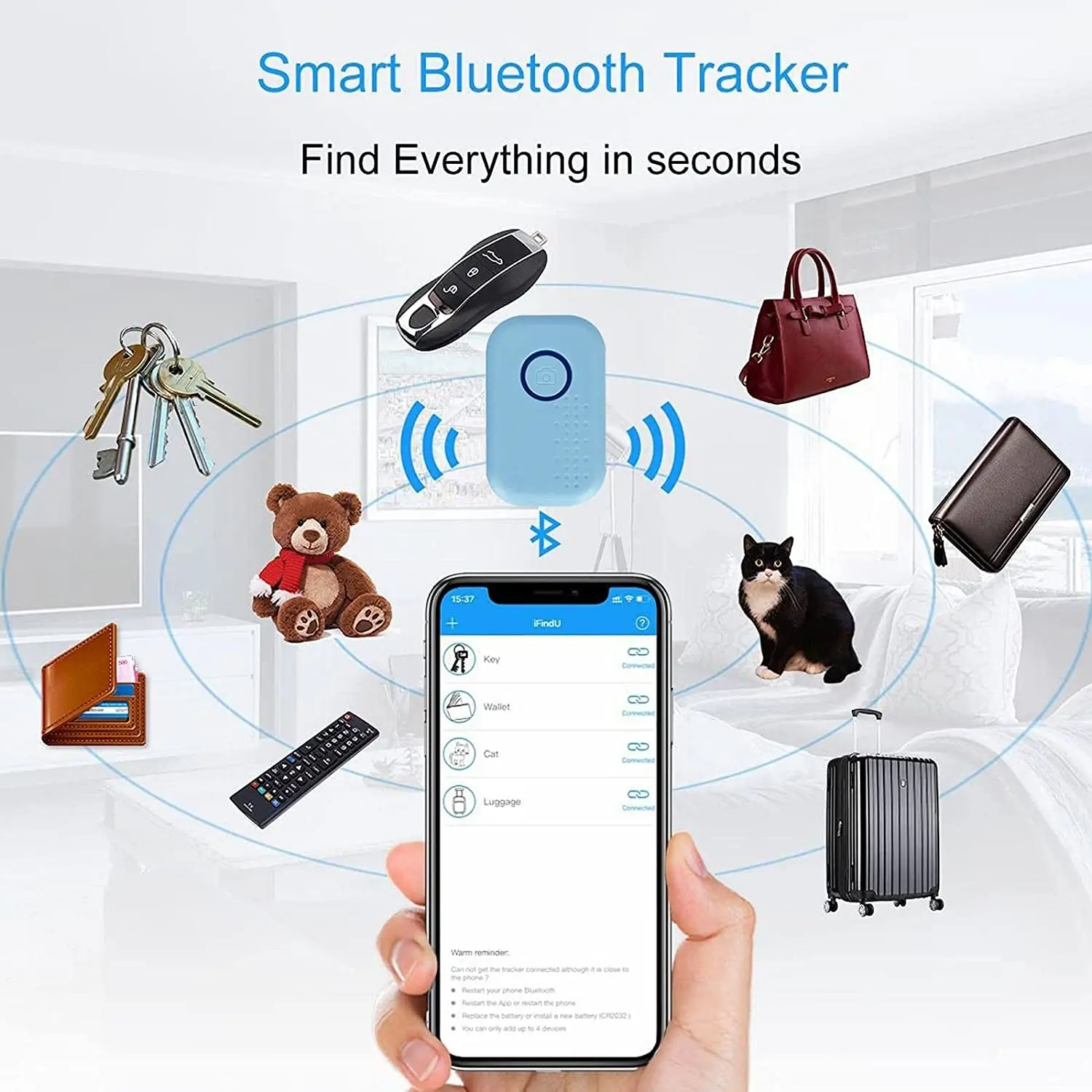 Мини-локатор портативный S5 Smart GPS-локатор Bluetooth 5 0 мобильный ключ отслеживание