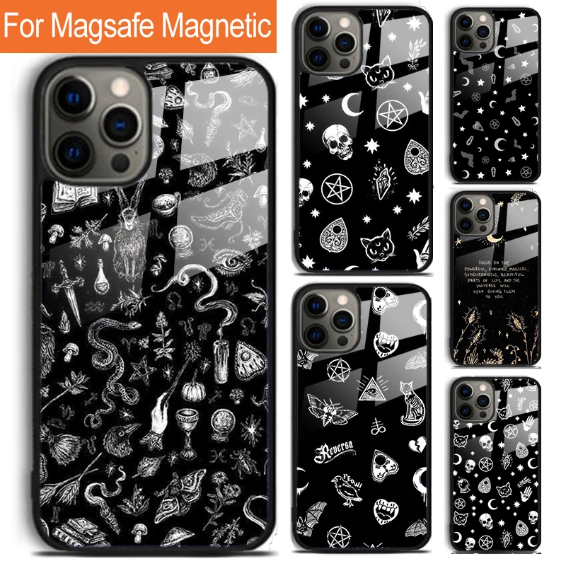 Чехол MAGIC Witchcraft Witch Сейлор для телефона iPhone 16 15 14 13 12 11 Pro Max Plus Magsafe Магнитный чехол с