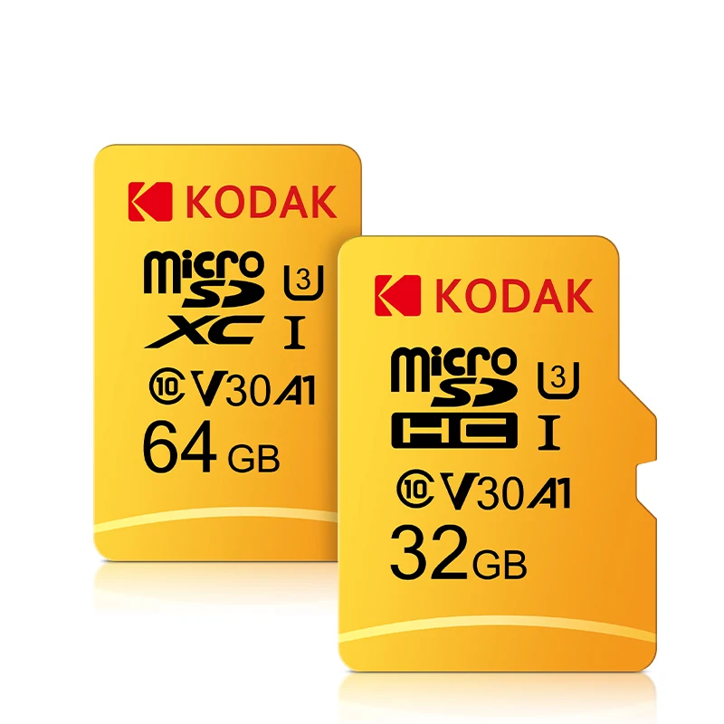

100pcs/lot KoDak Memory Cards 64G 32GB High Speed Micro SD 32gb 64gb Class 10 U3 V30 UHS-I 64GB Mini TF Flash Card Free Shipping