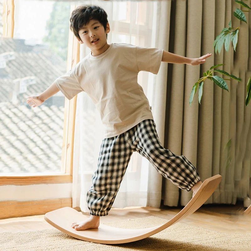 Teeter-totter Children's Indoor Balance Beam Home System Training Bending Plate Seesaw Baby Slide Lady's Rocking Chair Bouncer