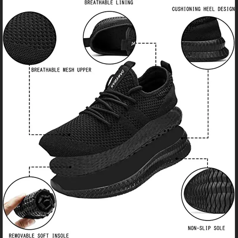 Damyuan Men Walking Shoes Lightweight Breathable Sneakers Women Casual Shoes Large-sized Flats Slip-on Sneakers Free shipping