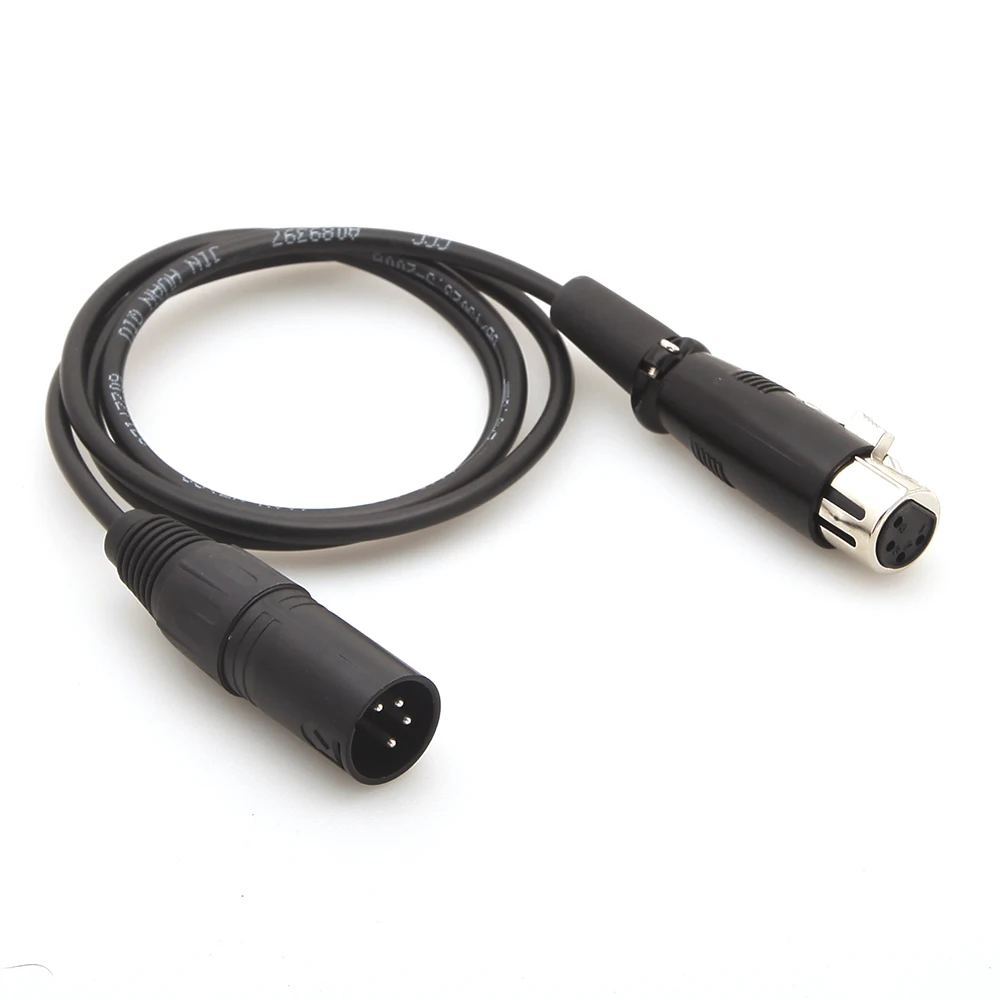 

New 4pin XLR Male to XLR Female Power Cable Cord 1m for Photography DSLR Camera