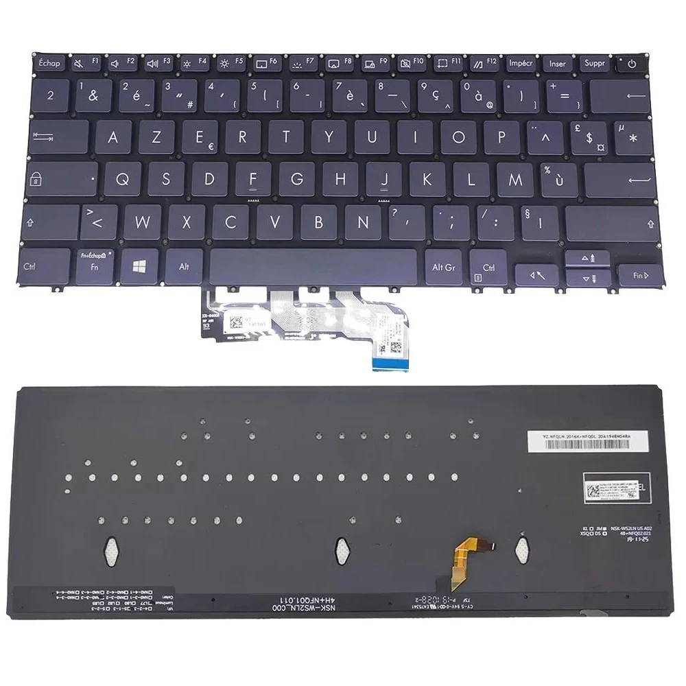 Французская клавиатура AZERTY FR для ASUS ExpertBook B9450 B9450FA 0KNB0 1620FR00 1620IT00