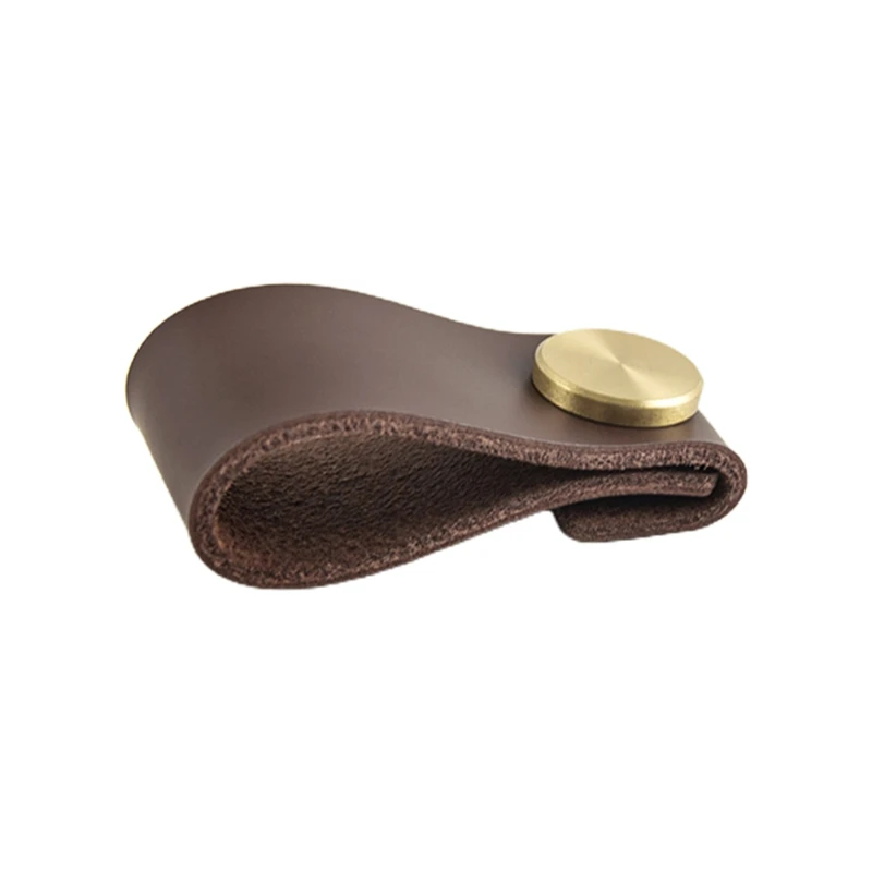 

Artificial Soft Leather Pulls Cabinet Knobs Drawers Handles Easy Installation
