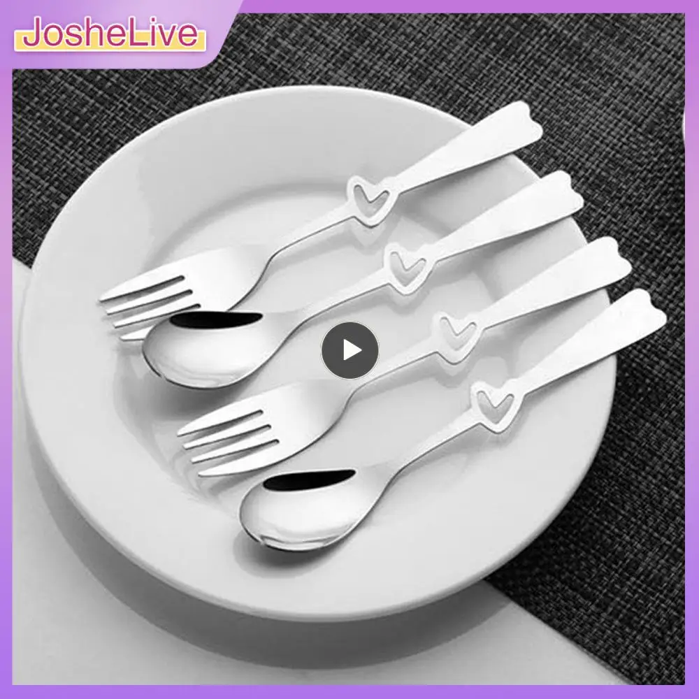 

Ложка-вилка в форме сердца, круглая гладко отполированная зеркальная Полировочная ложка, бытовая круглая ложка из нержавеющей стали, 410, 12 г