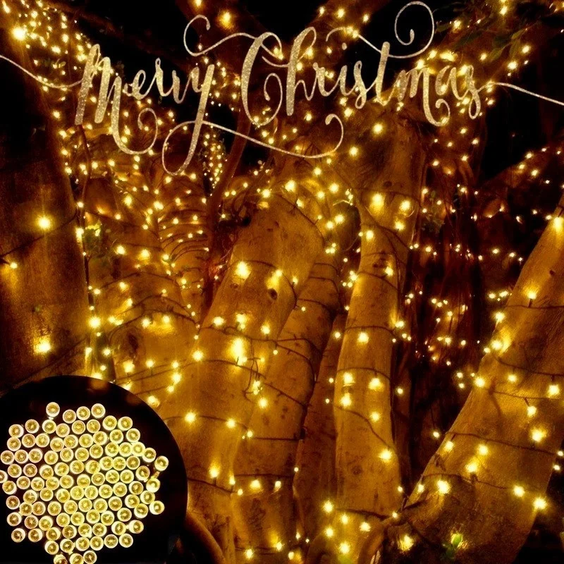 Светодиодная гирлянда на солнечной батарее 22 м 290 светодиодов