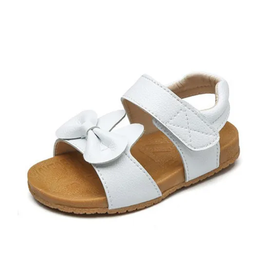 Baby Sandals for Girls 1-3 Years Old Genuine Leather 2022 Summer Baby Girls Sandals Bow Princess Shoes Slip-resistant
